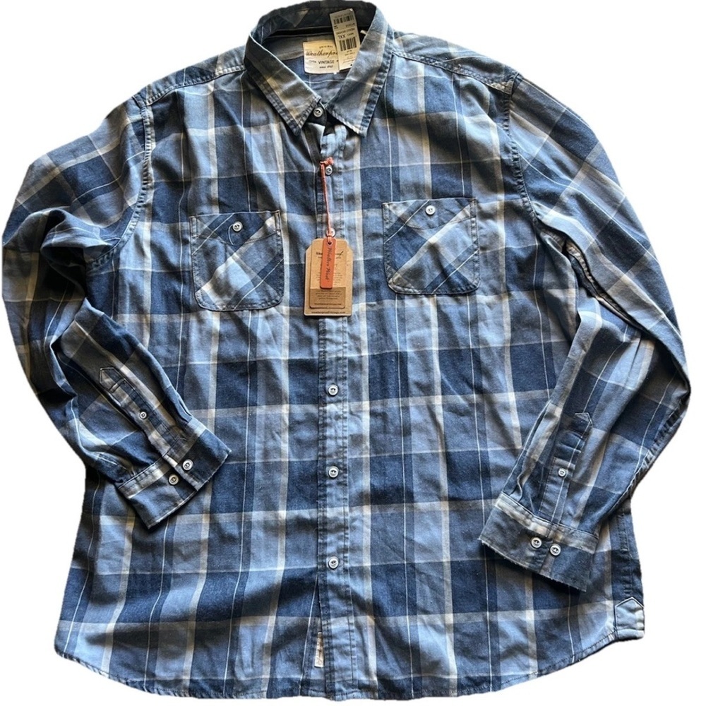 New Weatherproof Vintage Button Down Shirt Men’s XXL Western Grunge Boho Hippie